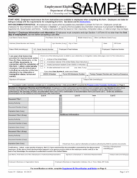 I-9 Employment Eligibility Conversion example