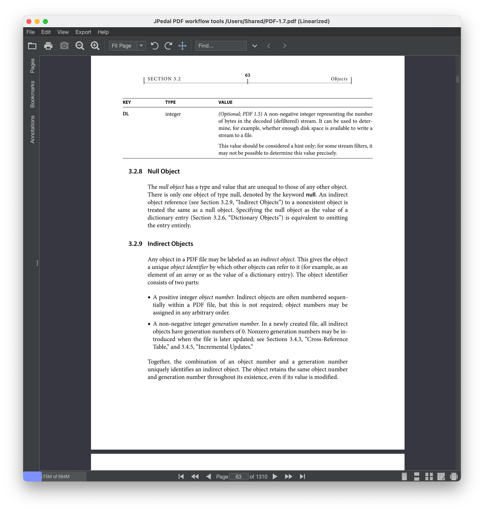 JPedal Viewer with an open PDF