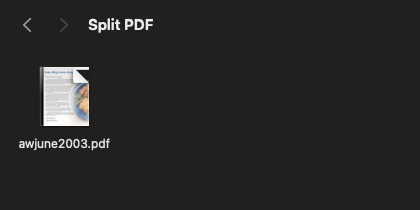 Before splitting the PDF file