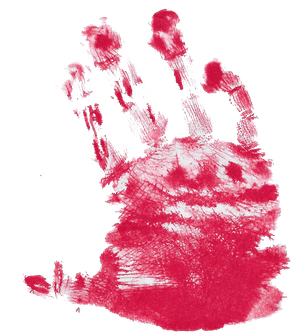 The handprint that signed our first contract