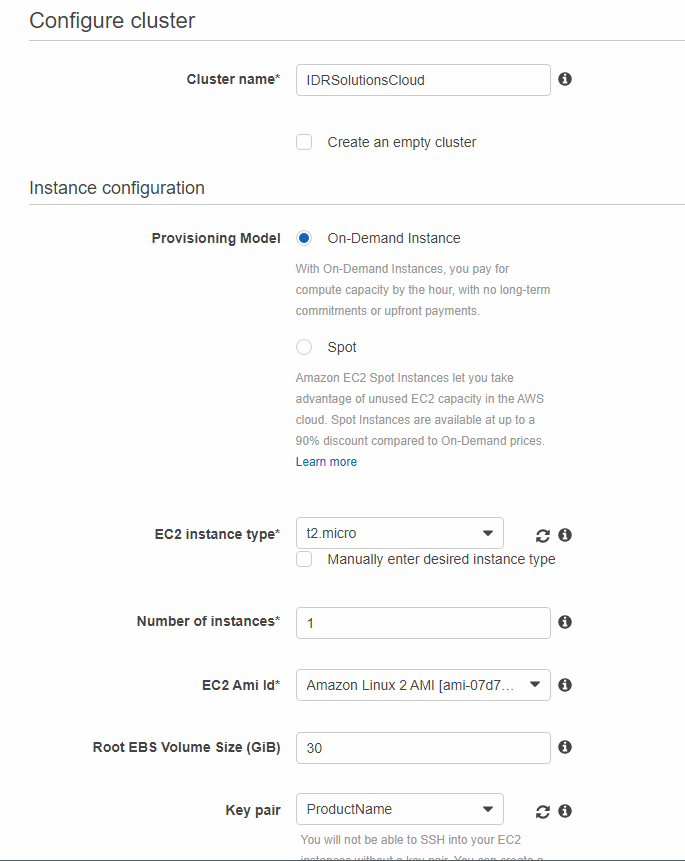 cluster configuration
